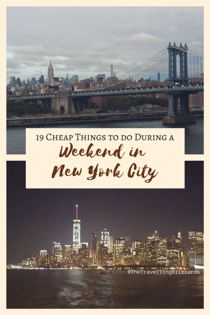 Heading to New York City for the weekend and looking for some awesome things to do? Staying on budget can be tough in NYC, so use this list to experience some awesome things, while keeping your budget in check! #nyc #nyctravel #budgettravel #weekendinnewyork #weekendinnyc #thingstodoinnewyork