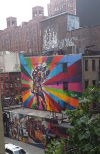 Take in the street art from your walk along the highline