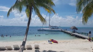 Our lunchtime view on Isla Mujeres