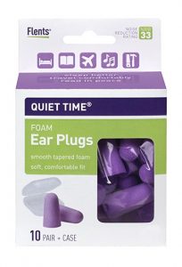 Foam ear plugs for travelling
