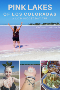 The pink lakes of Las Coloradas, Mexico are a short drive from Cancun and Playa del Carmen and make for an amazing day trip! See how we spent 27 hours touring the Yucatan, visiting Los Coloradas and exploring Rio Lagartos! #RioLagartos #PinkLakes #Yucatan #ThingstodoinCancun #Cancundaytrips