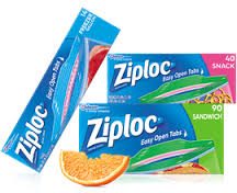 Assorted sizes of ziploc bags