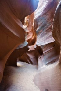 The winding red wall of Waterholes Canyon