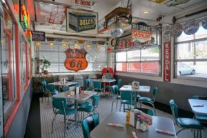 Inside of Route 66 diner