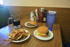 Burgers, fries and rootbeer at Brownies Hamburgers in Tulsa, Oklahoma