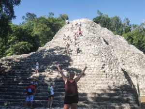 The Coba pyramid on a day trip from Playa del Carmen