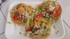 Delicious tacos at Parque las Palapas in Cancun