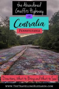 No Pennsylvania road trip is complete without a visit to the abandoned town of Centralia and its' old graffiti highway! Save this guide for when you pass through! #roadtrip #usaroadtrip #centraliapa #pennsylvania #graffitiart #graffitihighway