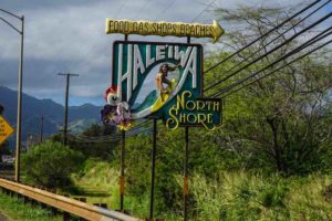 The town sign for Haleiwa