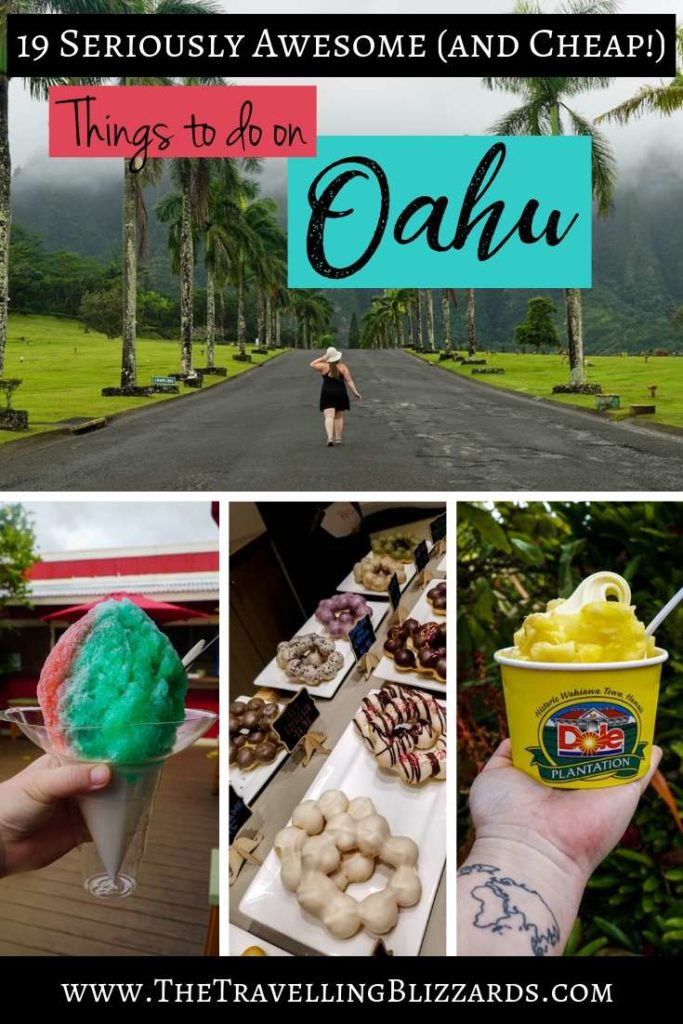 There are SO many awesome things to do on Oahu, this list hits 19 of them! Save to your board for when you plan a visit! Finding things to do on the North Shore of Oahu isn't hard with lists like this! #hawaiivacation #thingstodoonoahu #thingstodoNorthShoreOahu #Hawaiitravel #OahuHawaii #OahuNorthShore #budgettravelhawaii
