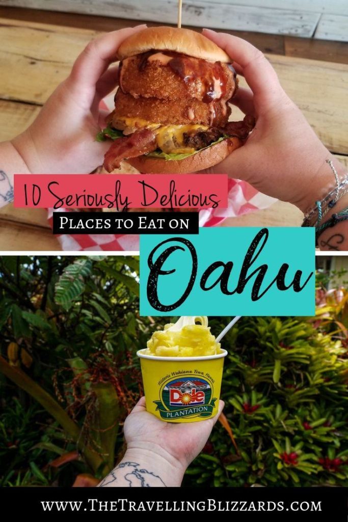 There are so many delicious places to eat on Oahu, it can be hard to narrow down the options. This Oahu foodie guide will help you pick the best places to eat on Oahu so you can have the ultimate foodie adventure in Hawaii #bestplacestoeatoahu #oahufoodie #northshorefood #restaurantsonoahu #wheretoeatoahu #oahueats #oahufood #oahurestaurants