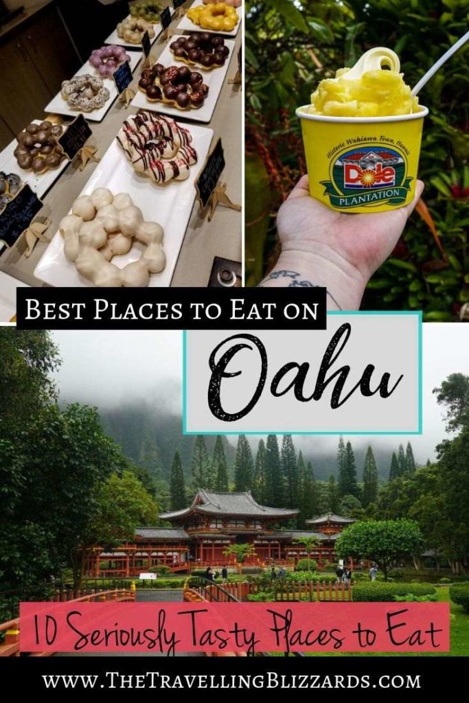 There are so many delicious places to eat on Oahu, it can be hard to narrow down the options. This Oahu foodie guide will help you pick the best places to eat on Oahu so you can have the ultimate foodie adventure in Hawaii #bestplacestoeatoahu #oahufoodie #northshorefood #restaurantsonoahu #wheretoeatoahu #oahueats #oahufood #oahurestaurants