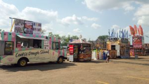 Food trucks in a row at K-Days